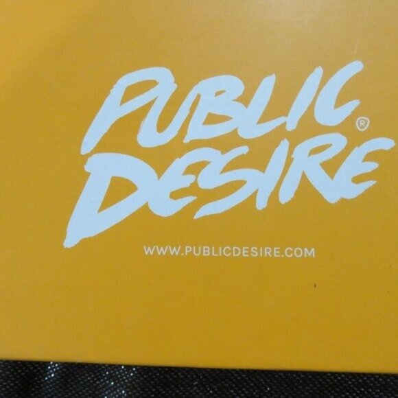 PUBLIC DESIRE Python Snake PU Lock Chain Detail Ankle Strap Stiletto Heels Sz 7 - Picture 5 of 8